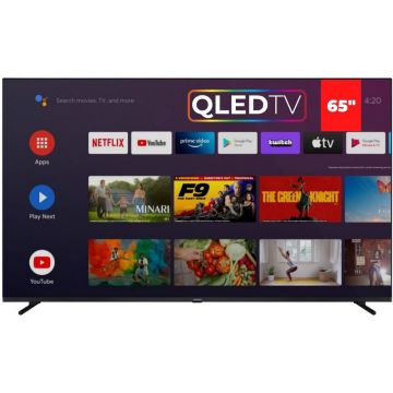Televizor LED Aiwa Smart TV Android QLED-865UHD-SLIM Seria 8 164cm negru 4K UHD HDR