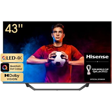Televizor LED Hisense Smart TV QLED 43A7GQ Seria A7GQ 107cm gri-negru 4K UHD HDR