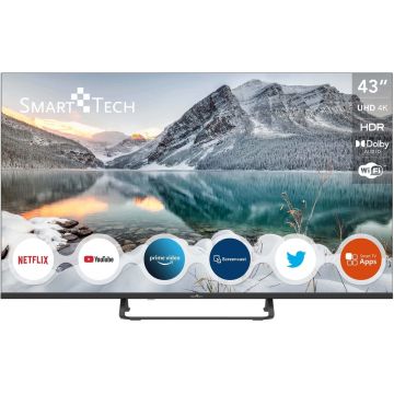 Televizor LED Smart Tech Smart TV Android 43UA10V3 Seria V3 109cm negru 4K UHD HDR