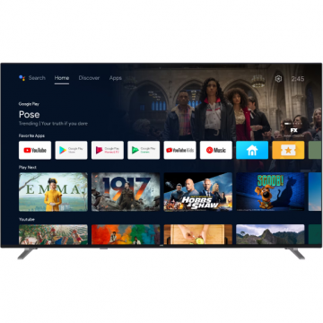 Televizor QLED Smart 43VAQ3300 108cm Android TV 4K Ultra HD Clasa F Negru