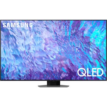 Televizor Smart QLED Samsung 55Q80C, 138 cm, Ultra HD 4K, HDR, Clasa G