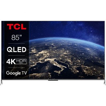 Televizor Smart QLED TCL 85C735, 214 cm, Ultra HD 4K, 120 Hz, Google TV, Clasa G