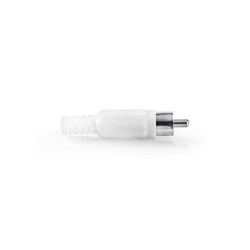 Conector RCA tata, 25 bucati, alb, Nedis