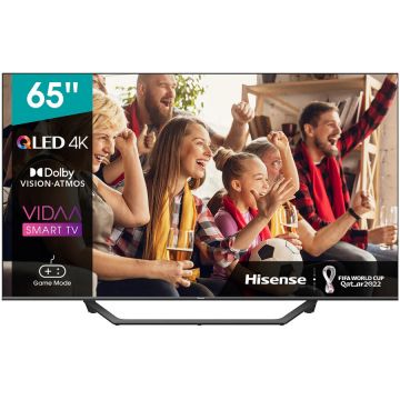 HISENSE Televizor Hisense 65A7GQ,164 cm, QLED Smart LED, 4K Ultra HD, Negru
