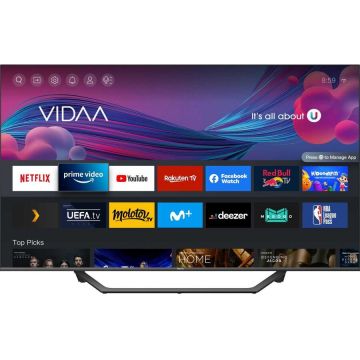 HISENSE Televizor QLED Smart HISENSE 58A7GQ, 4K Ultra HD, 146cm, Clasa G, Negru