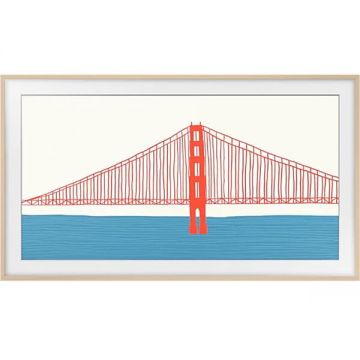 Samsung Rama stil modern pentru TV Samsung The Frame 43LS03 model 2021-2022, Bej