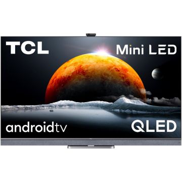 TCL Televizor TCL 55C821 139 cm, Smart Android, 4K Ultra HD,Mini LED, Clasa G, Argintiu