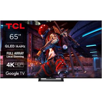 Televizor Smart QLED TCL 65C745, 164 cm, Smart Google TV, Ultra HD 4K, Clasa G