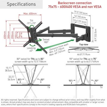 Barkan TV Wall Mount 13