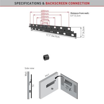 Barkan TV Wall Mount Fix, 13