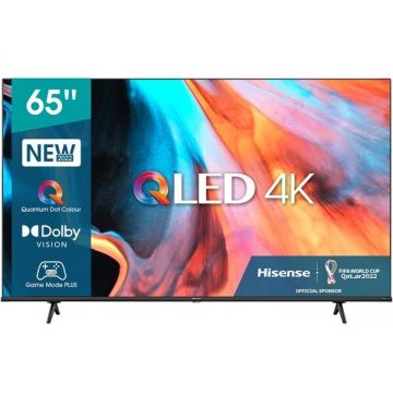 HISENSE Televizor HISENSE 65E7HQ, 164 cm, QLED, Smart, Ultra HD 4K, Clasa G, Negru