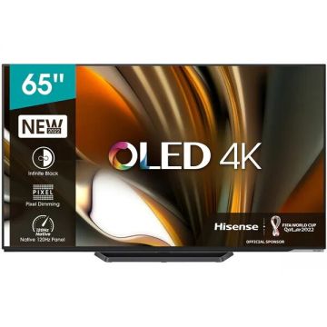HISENSE Televizor OLED Smart HISENSE 65A85H, 164 cm, Ultra HD 4K, HDR10+, Clasa G, Negru