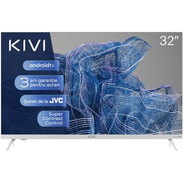 KIVI Televizor Smart LED Kivi 32H750NW, 80 cm, HD, Clasa G, Alb + CADOU