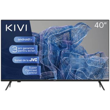 KIVI Televizor Smart LED Kivi 40F750NB, 100 cm, Full HD, Clasa F, Negru