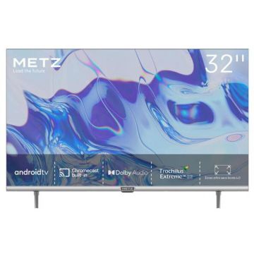 METZ Televizor LED Metz 32MTC6100Z, 80 cm, HD Ready, Smart TV, WiFi, CI+, Argintiu