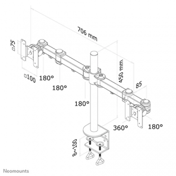 NM Screen TV Desk Clamp Full Mot 10