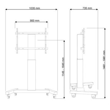 NM Screen TV Floor Stand Mobile 42