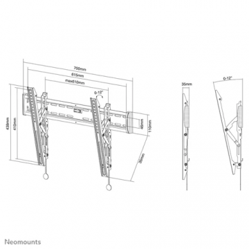 NM Select TV Wall Mount Tilt 37