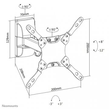 NM Select TV Wall Mount TiltTurn 10