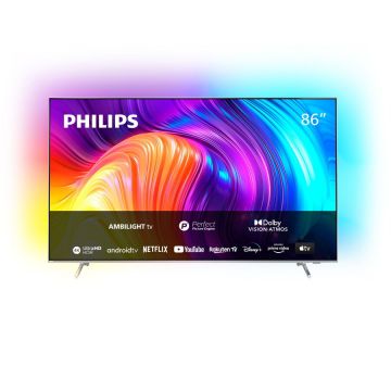 Philips Televizor Philips Ambilight The One LED 86PUS8807, 217 cm, Smart Android, 4K Ultra HD 100Hz, Clasa G