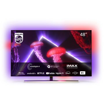 Philips Televizor Philips OLED 48OLED807/12, 121 cm, Smart Android, 4K Ultra HD 100Hz, Clasa G