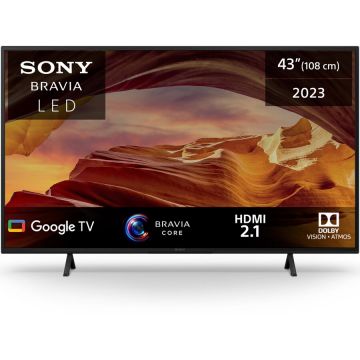 Sony Televizor Sony BRAVIA LED 43X75WL, 108 cm, Smart Google TV, 4K Ultra HD, Clasa G, Negru