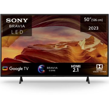 Sony Televizor Sony BRAVIA LED 50X75WL, 126 cm, Smart Google TV, 4K Ultra HD, Clasa F, Negru