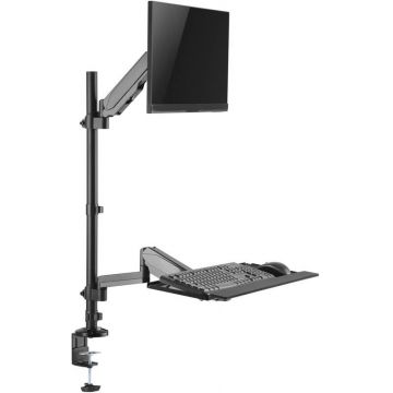 Suport TV / Monitor A+ SMTL1, 17 - 32 inch, negru, piston gaz