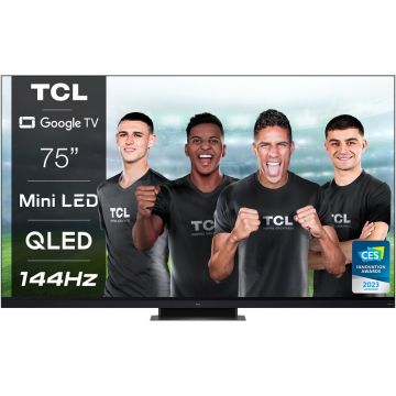 TCL Televizor TCL MiniLed 75C935, 191 cm, Smart Google TV, 4K Ultra HD, 100hz, Clasa G, Negru TCL Televizor TCL MiniLed 75C935, 191 cm, Smart Google TV, 4K Ultra HD, 100hz, Clasa G, Negru