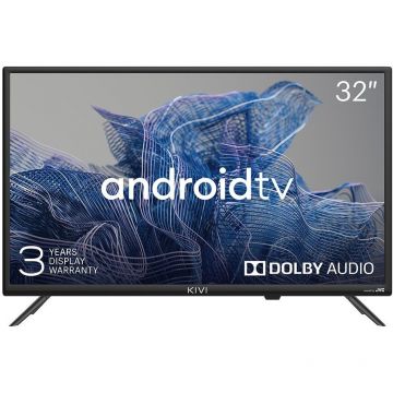 KIVI Televizor Android Smart KIVI 32H740NB, 80 cm, LED, HD, negru