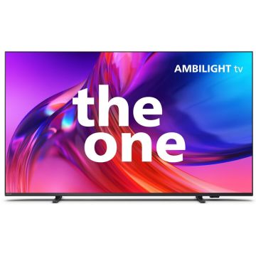 Philips Televizor Philips Ambilight LED 55PUS8518, 139 cm, Google TV, 4K Ultra HD, Clasa F (Model 2023), Negru