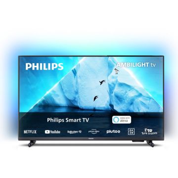 Philips Televizor Philips AMBILIGHT tv LED 32PFS6908, 80 cm, Smart TV, Full HD, Clasa F (Model 2023), Negru
