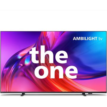 Philips Televizor Philips AMBILIGHT tv LED 43PUS8518, 108 cm, Google TV, 4K Ultra HD, Clasa F (Model 2023), Argintiu