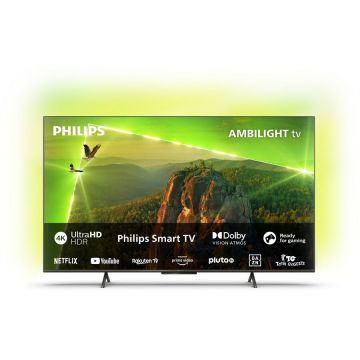 Philips Televizor Philips AMBILIGHT tv LED 70PUS8118, 177 cm, Smart, 4K Ultra HD, Clasa F (Model 2023),
