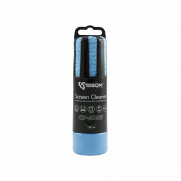 Solutie curatare display Sbox CS-5005, 150 ml, Albastru