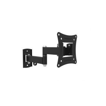 Suport Televizor Pentru Perete, Brat Reglabil, Diagonale Suportate 13-43 Inch, Reglabil Pe 180°, Greutate Maxima Suportata 25kg, Compatibilitate Vesa 200x200, Distanta Fata De Perete 5,4 Cm – 42,5cm, Negru