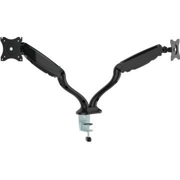 Suport TV / Monitor SBOX LCD-S024, 13 - 27 inch, 2 brate, negru, piston gaz