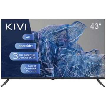 Televizor LED Kivi 109 cm (43inch) 43U740NB, Ultra HD 4K, Smart TV, Android TV, WiFi, CI