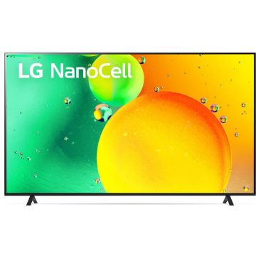 Televizor LED LG Smart TV 86NANO753QA Seria NANO75 217cm gri-negru 4K UHD HDR