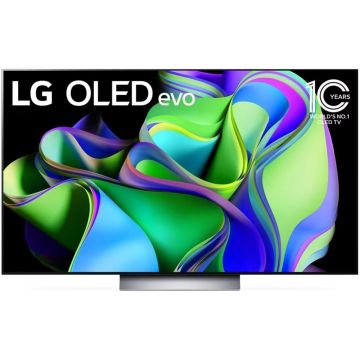 Televizor LED LG Smart TV OLED55C31LA Seria C3 evo 139cm gri-negru 4K UHD HDR