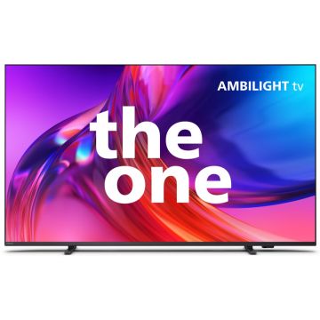 Televizor LED Philips The One Smart TV 55PUS8518/12 Seria PUS8518/12 139cm gri antracit 4K UHD HDR Ambilight cu 3 laturi