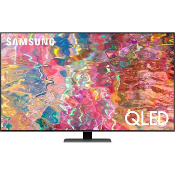 Televizor LED Samsung Smart TV QLED QE50Q80B Seria Q80B 125cm argintiu-negru 4K UHD HDR