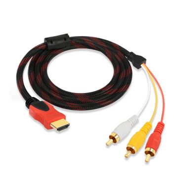 Cablu HDMI la 3 RCA MRG M1001, 1080p , Cablu Video 140 cm, Fara Convertor