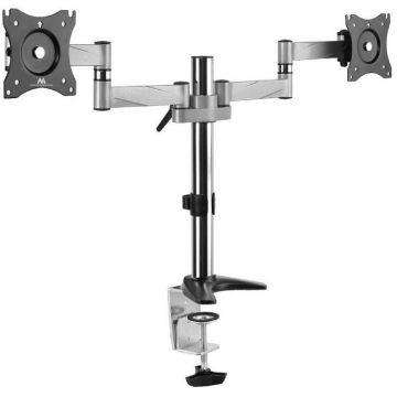 MACLEAN Suport Perete Maclean MC-714, Dual, 13 - 27, 8 Kg, Negru/Argintiu
