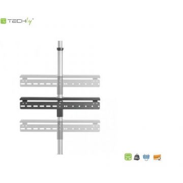 Suport TV de podea/tavan Techly, 37 inch-70inch, 30 Kg, VESA, Argintiu/Negru