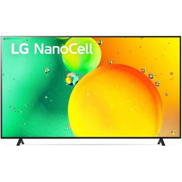 Televizor LED LG Smart TV 75NANO753QA Seria NANO75 189cm gri-negru 4K UHD HDR