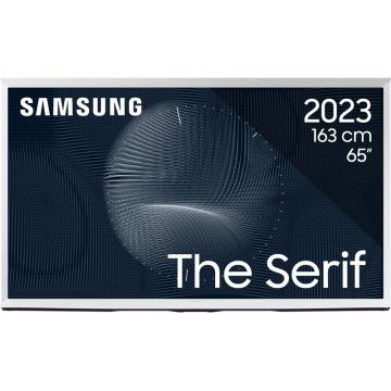 Televizor LED Samsung The Serif Smart TV QLED QE65LS01BG Seria LS01BG 138cm alb 4K UHD HDR