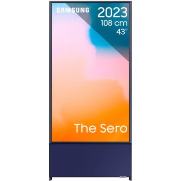 Televizor LED Samsung The Sero Smart TV QLED QE43LS05BG Seria LS05BG 108cm albastru-negru 4K UHD HDR