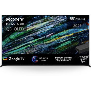 Televizor LED Sony Smart TV XR-55A95L Seria A95L 139cm negru 4K UHD HDR
