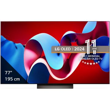 Televizor Smart OLED LG 77C41LA, 195 cm, Ultra HD 4K, Clasa F